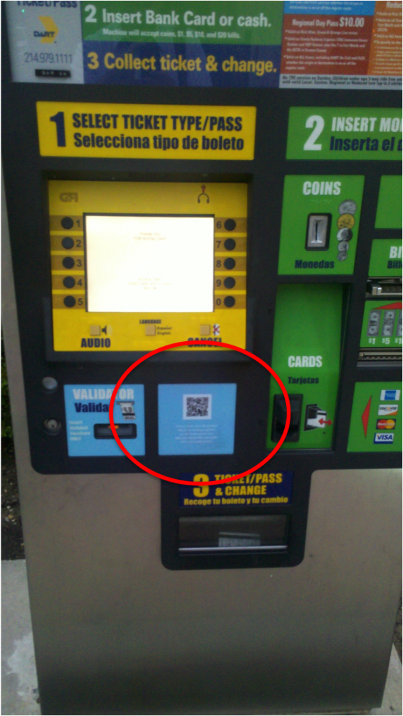 DART kiosk with QR code